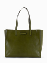 THE BRIDGE - Shopper Mirra verde fico / oro