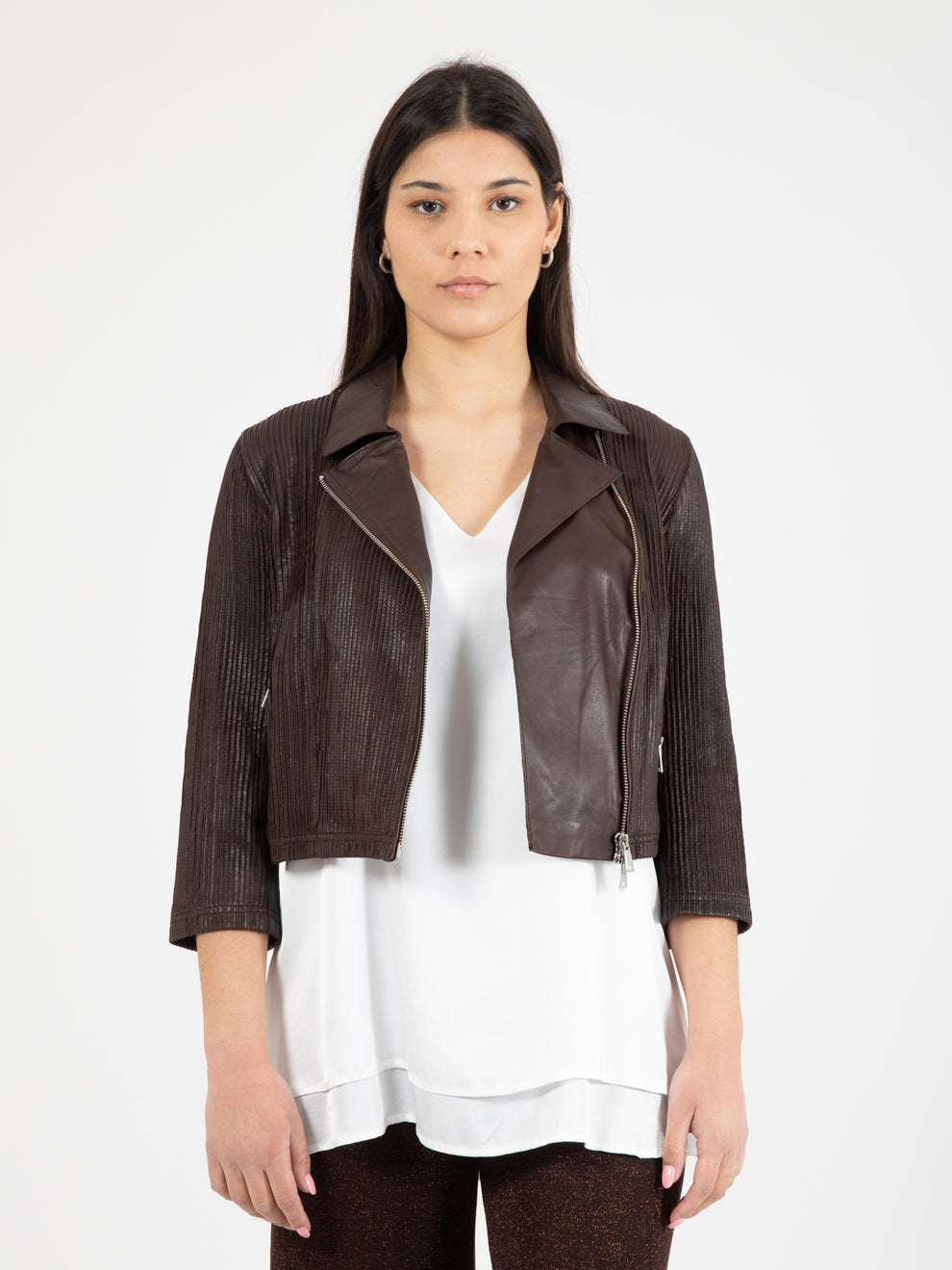 Glad glove fit dark brown jacket