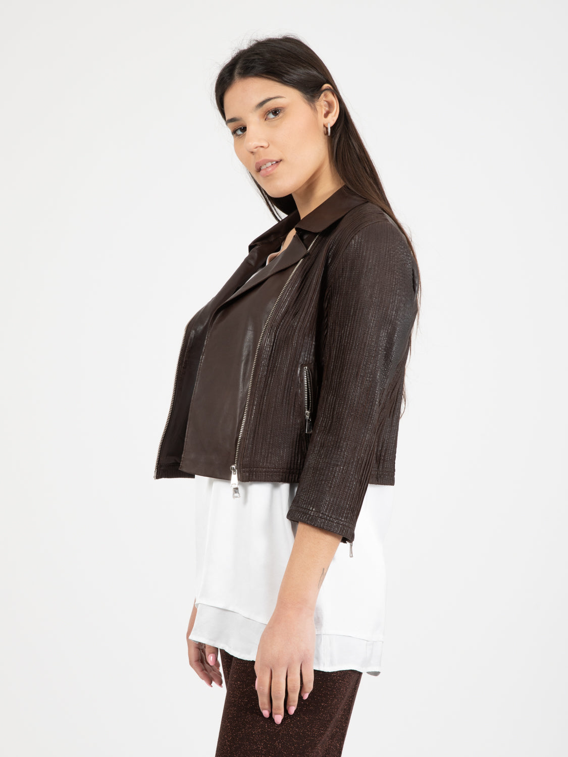 Glad glove fit dark brown jacket