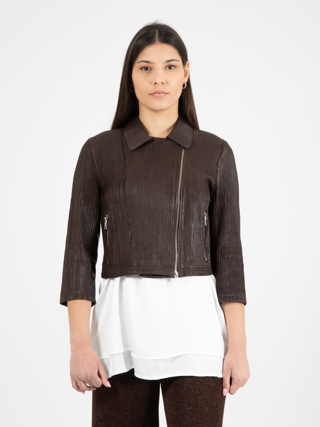 Glad glove fit dark brown jacket