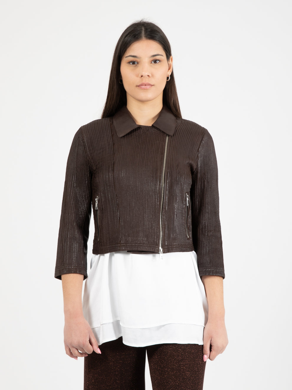 Glad glove fit dark brown jacket