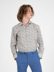 THE SARTORIALIST - Camicia a fiori bianco / azzurro