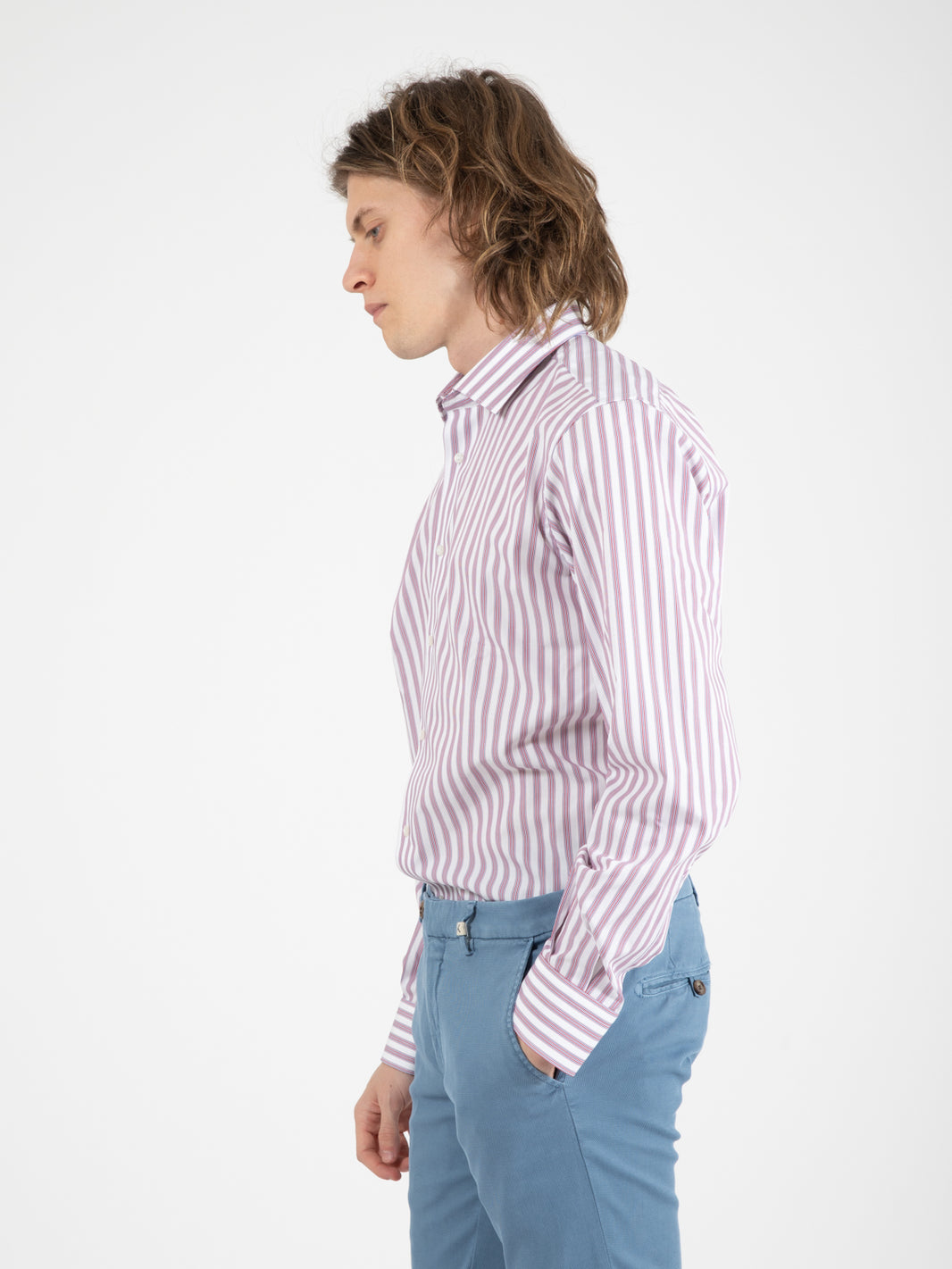 Camicia No Iron bianco / rosso