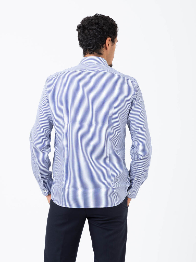 THE SARTORIALIST - Camicia no iron righe bianco / blu