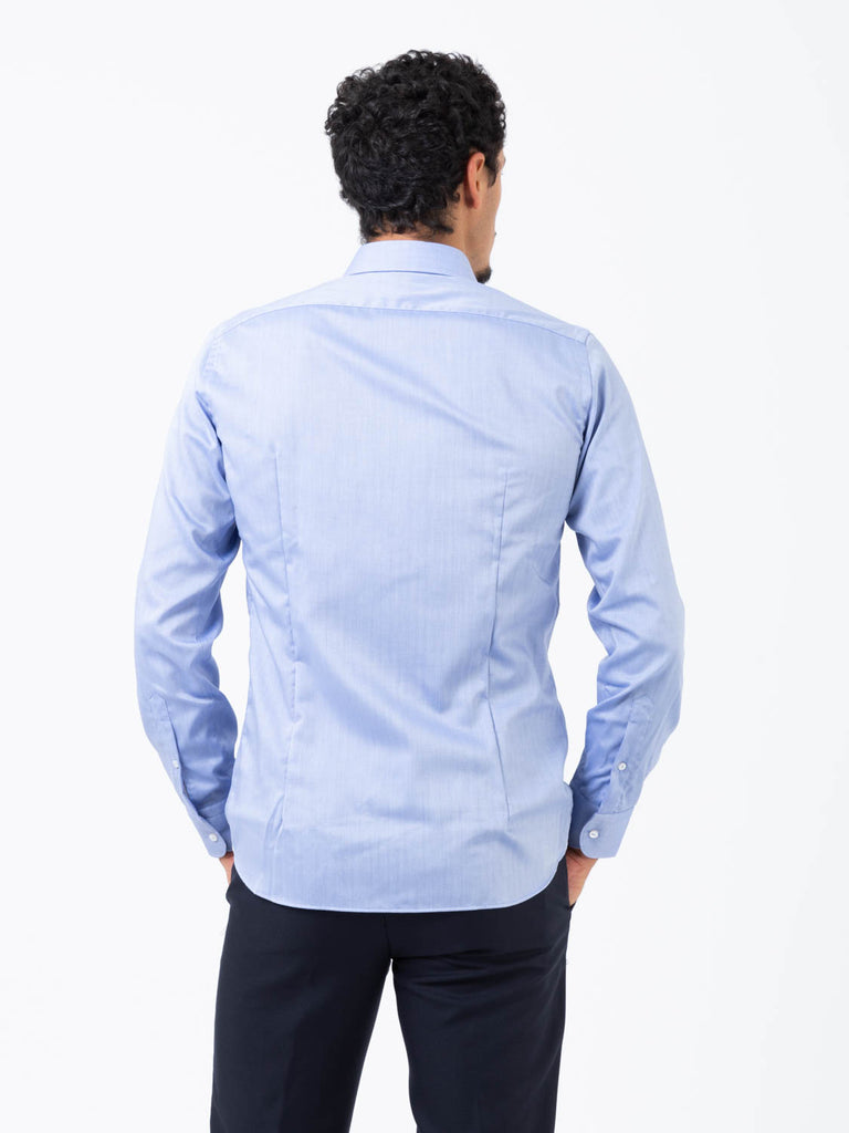 THE SARTORIALIST - Camicia no iron spiga azzurra