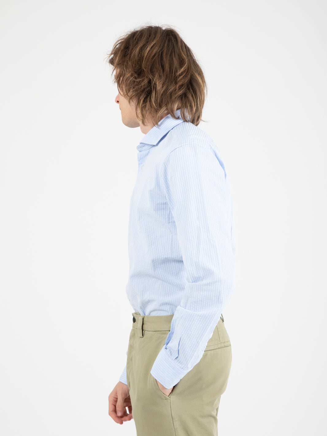 Camicia Seersucker azzurro