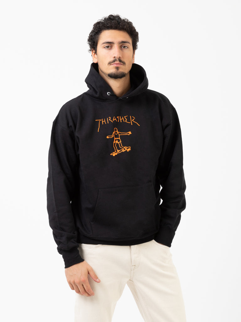 THRASHER - Felpa hoodie Gonz black / orange