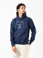 THRASHER - Felpa hoodie Gonz navy / white