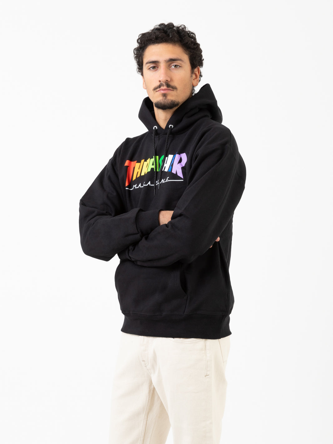 Felpa hoodie Rainbow Mag black