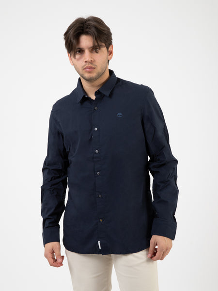 Camicia Fitted Eastham River dark sapphire
