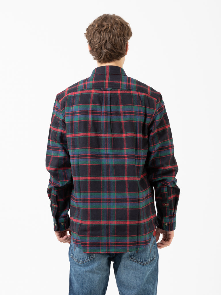 TIMBERLAND - Camicia flannel plaid blu / rosso / verde