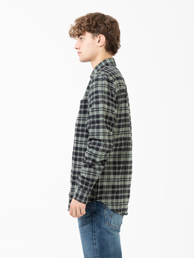 TIMBERLAND - Camicia flannel plaid verde / nero