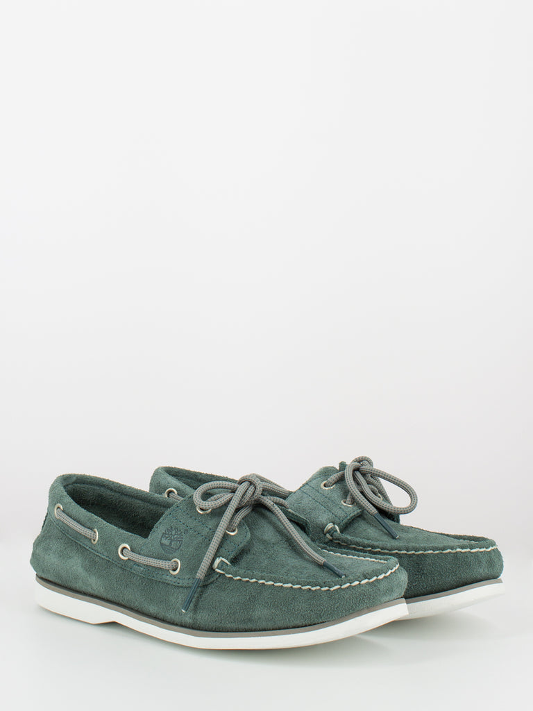 TIMBERLAND - Classic boat 2-eye teal suede
