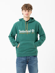 TIMBERLAND - Felpa hoodie Est. 1973 posy green