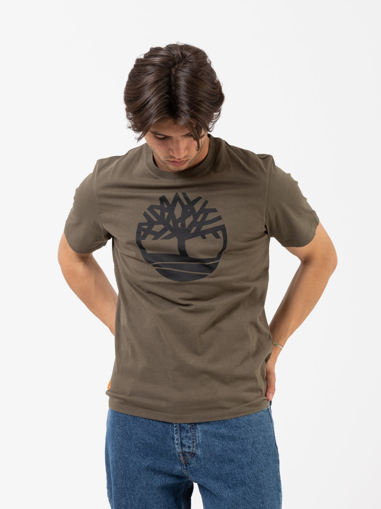 TIMBERLAND - T-shirt Kennebec River Tree Logo grape leaf