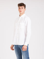 TINTORIA MATTEI 954 - Camicia texana seersucker bianca