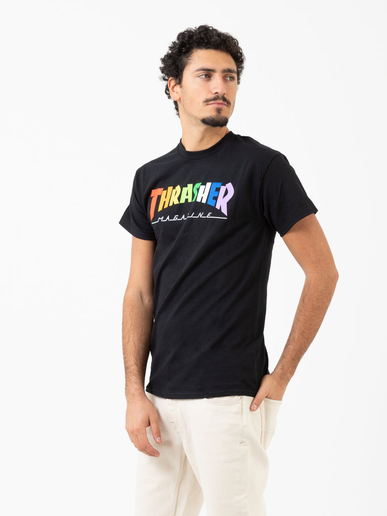 THRASHER - T-shirt Rainbow Mag black