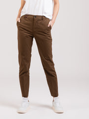 TRUE NYC - Pantaloni Debbie gabardina leggera muddy