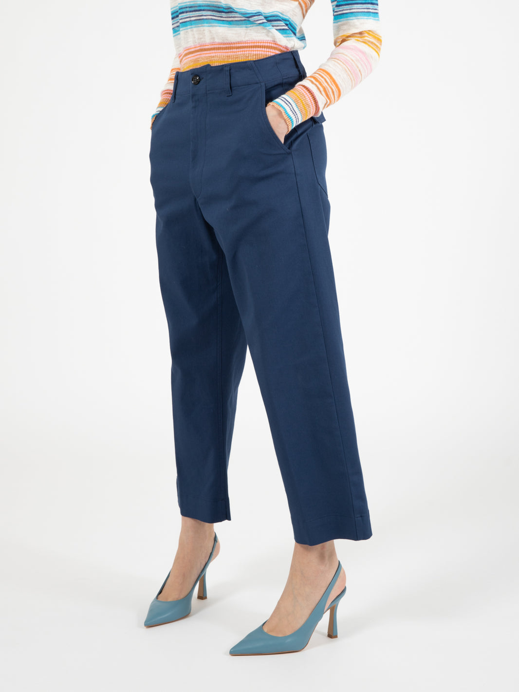 Pantaloni V-Nico diagonal Jap blue uniform