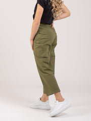 TRUE NYC - Pantaloni Valery tela para light olive