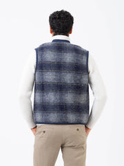 UNIVERSAL WORKS - Gilet Austin wool fleece navy con zip