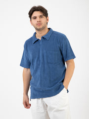 UNIVERSAL WORKS - Polo Vacation light weight terry blue