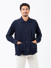 UNIVERSAL WORKS - Sovracamicia Travail lightwheight navy