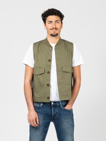 Watchman Waistcoat fine twill olive