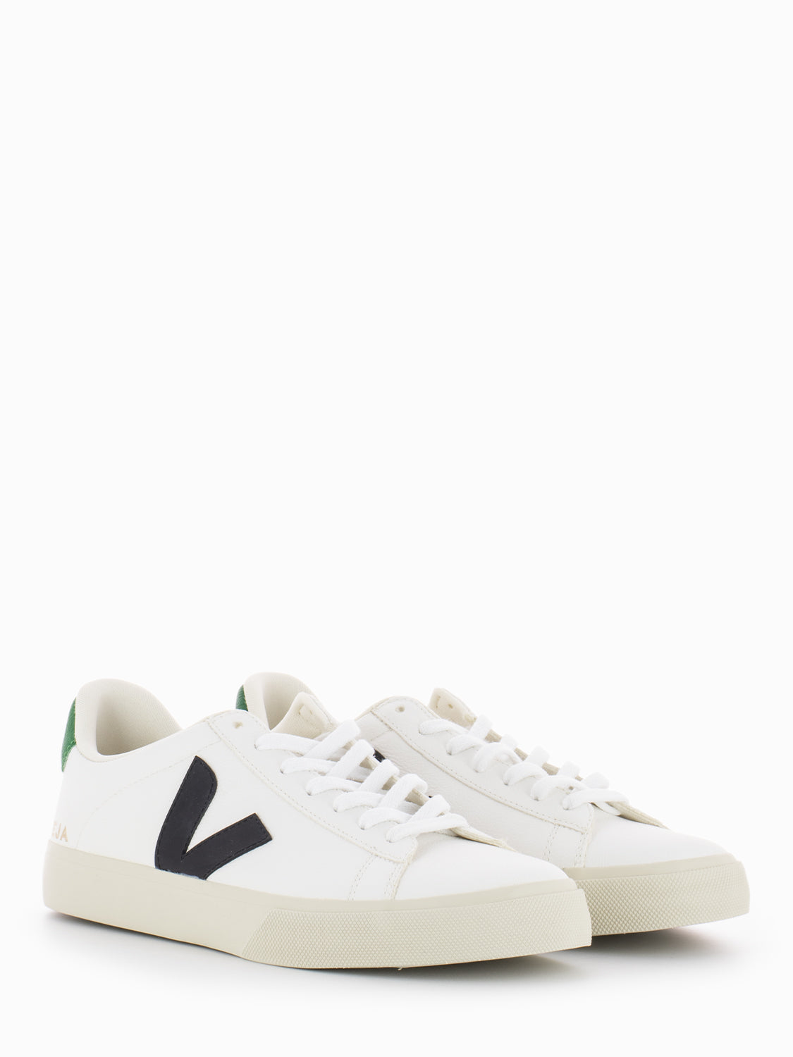 Campo Chromefree leather extra white / black / emeraude