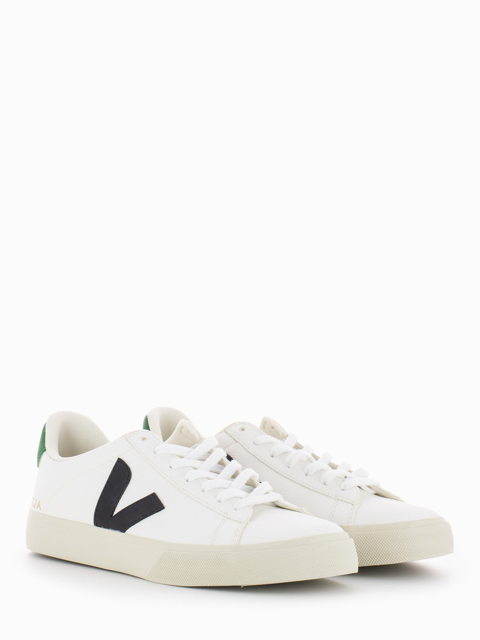 Campo Chromefree leather extra white / black / emeraude