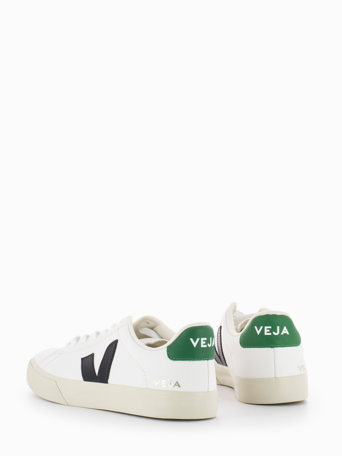 Campo Chromefree leather extra white / black / emeraude