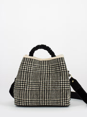 VIAMAILBAG - Secchiello Coral Madras bianco / nero