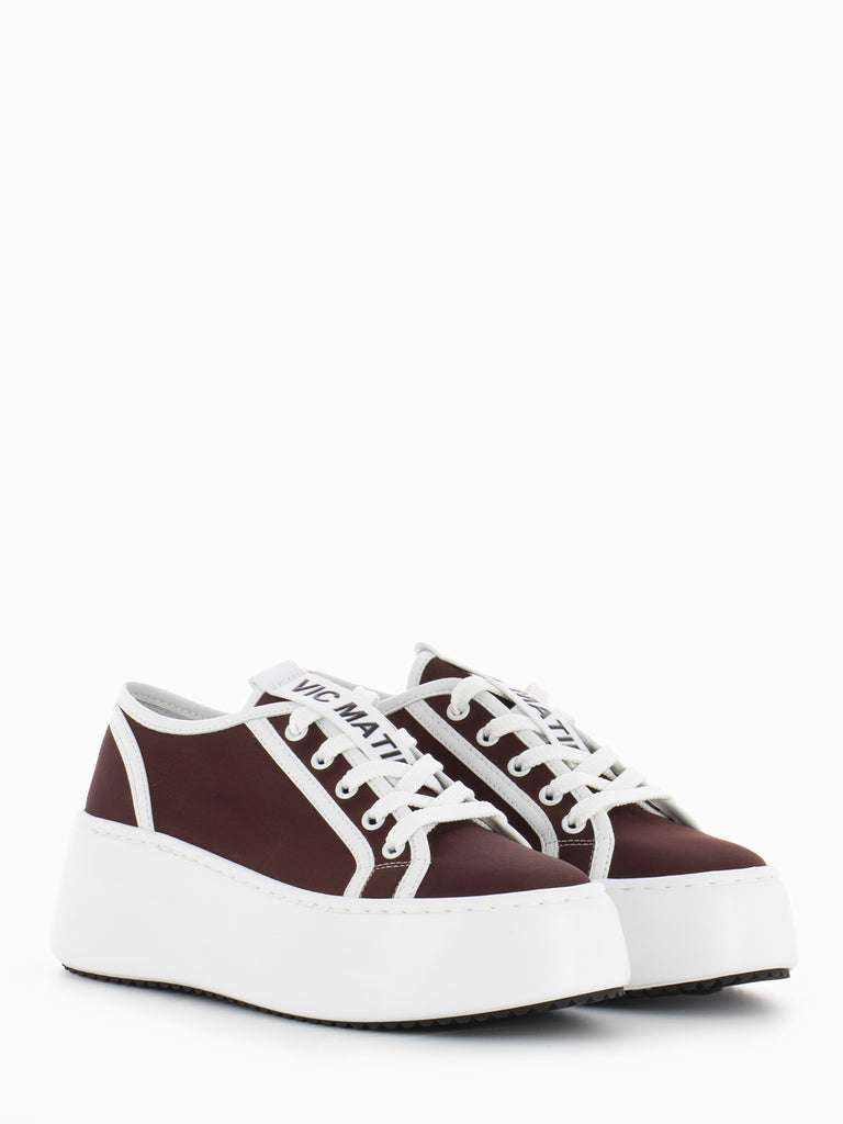 VIC MATIE' - Sneakers Wawe Platform brown / white