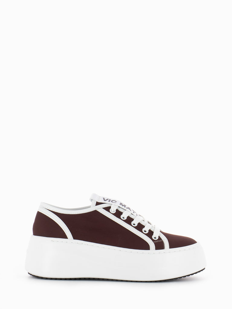 VIC MATIE' - Sneakers Wawe Platform brown / white