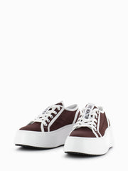 VIC MATIE' - Sneakers Wawe Platform brown / white