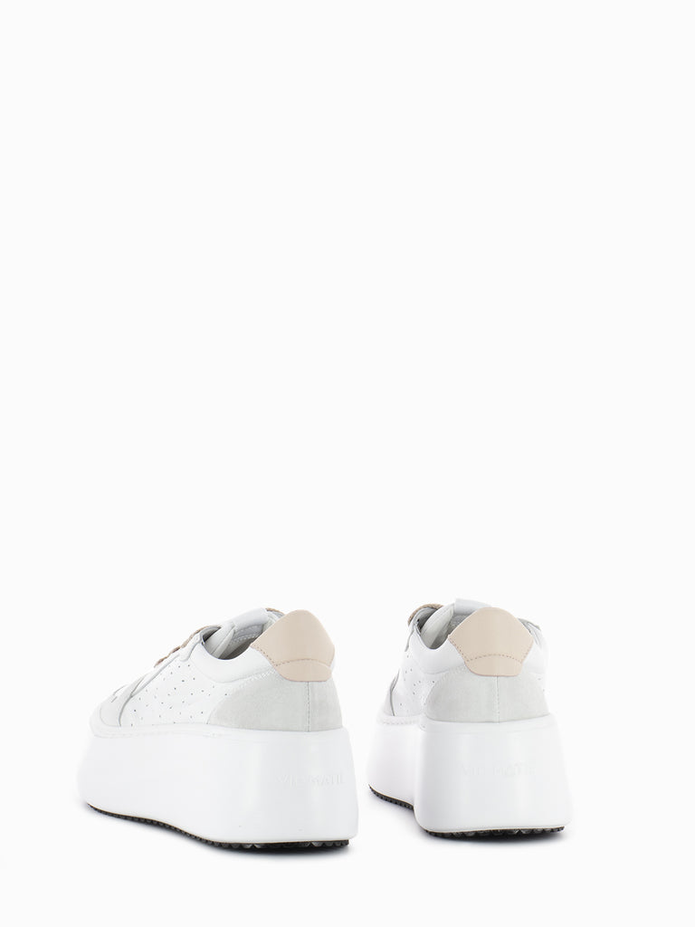 VIC MATIE' - Sneakers Wawe Platform white / pink