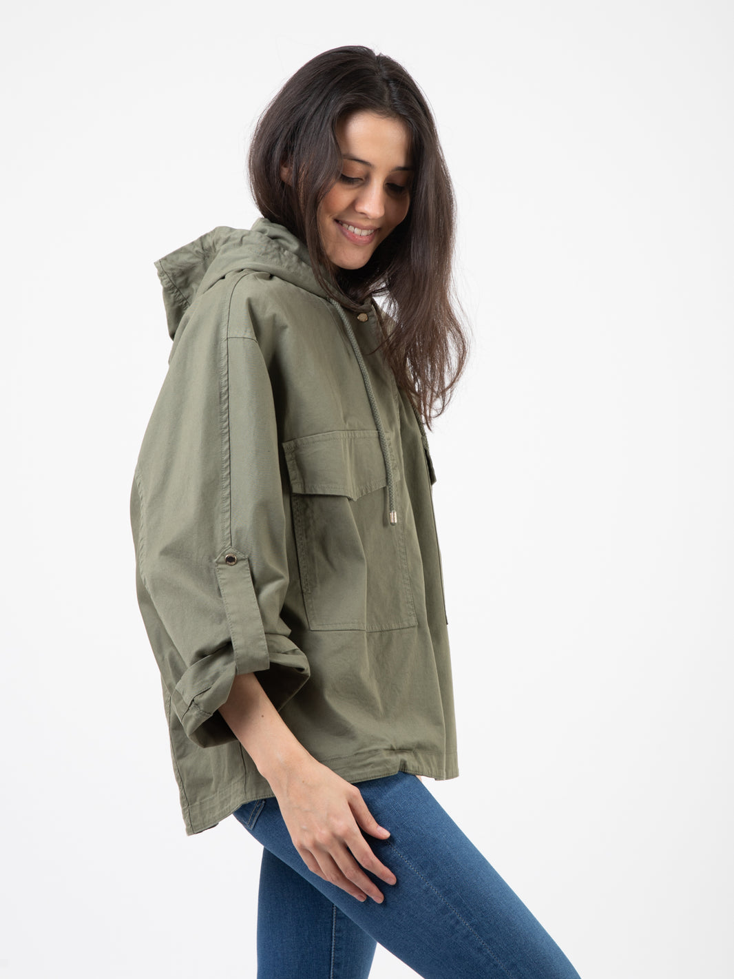 Giacca con cappuccio militare