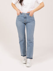 VICOLO - Jeans Piper denim chiaro con bordi delavé