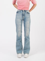 VICOLO - Jeans straight denim chiaro con strappi