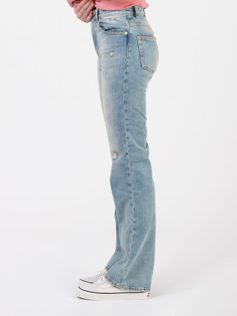 VICOLO - Jeans straight denim chiaro con strappi