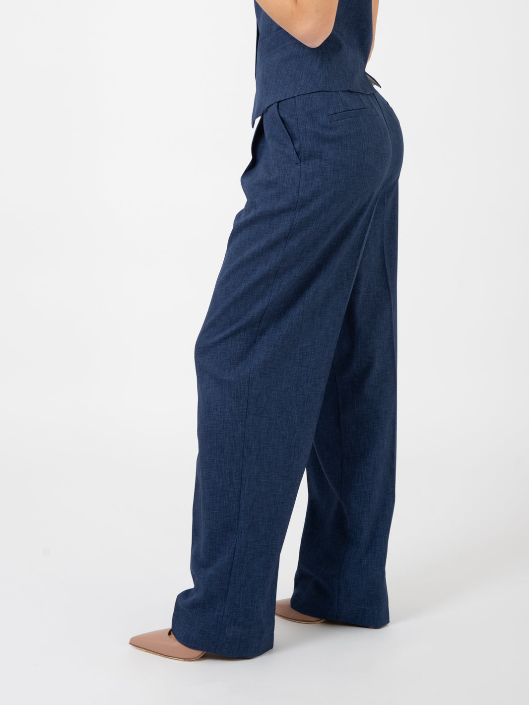 Pantalone palazzo blu