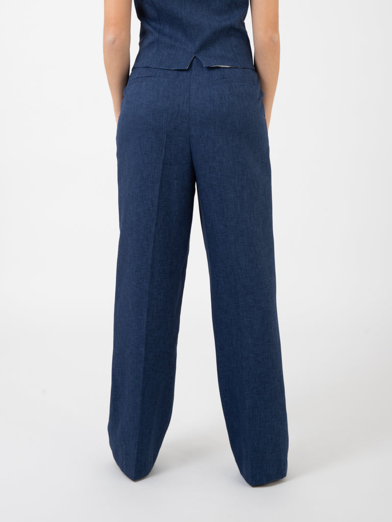 VICOLO - Pantalone palazzo blu