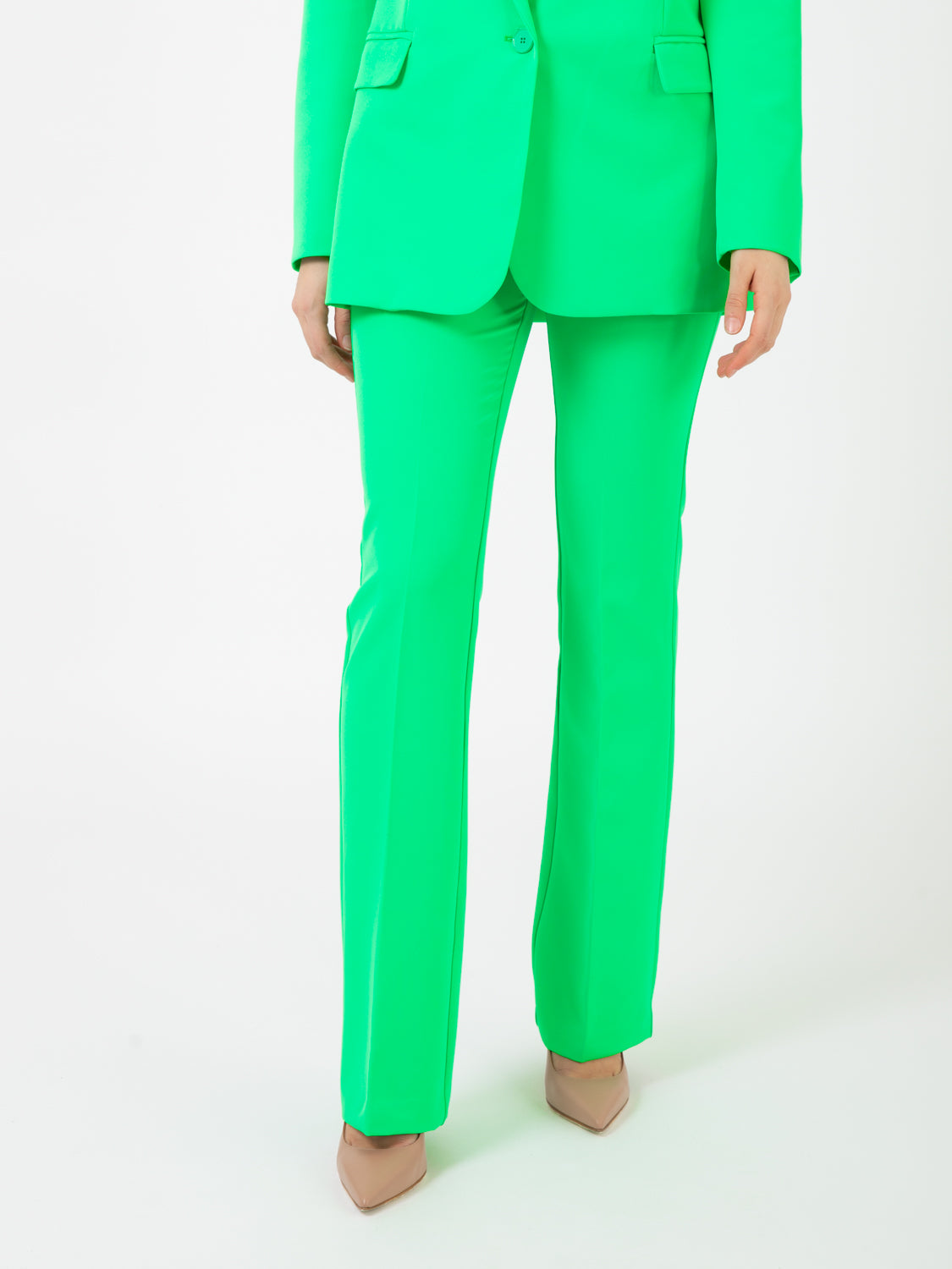 Pantaloni a zampa avocado