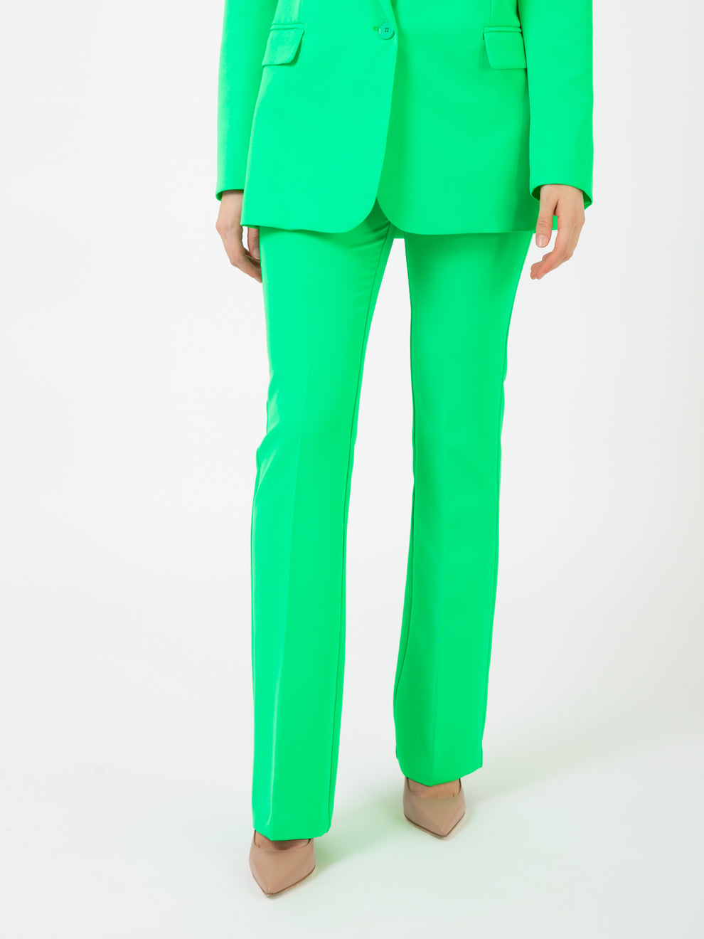 Pantaloni a zampa avocado