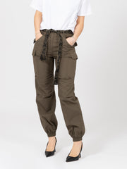 VICOLO - Pantaloni cargo militare con cintura
