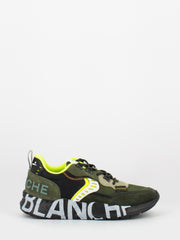 VOILE BLANCHE - Club 01 suede / net / nylon green / army / yellow