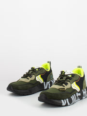 VOILE BLANCHE - Club 01 suede / net / nylon green / army / yellow