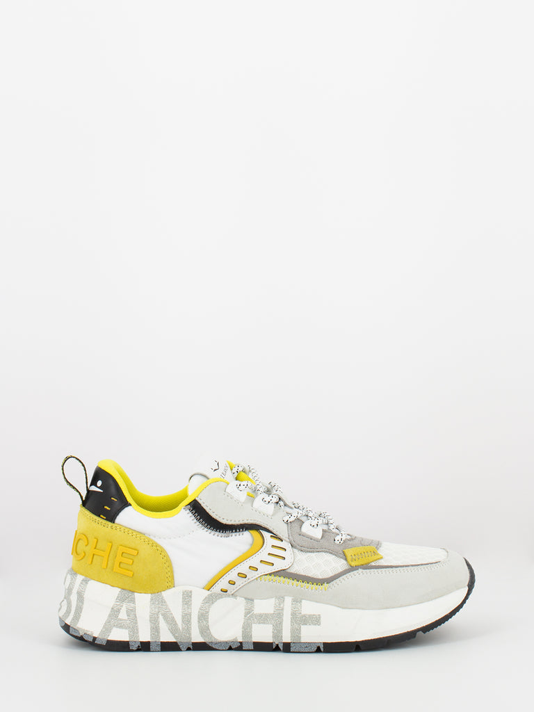 VOILE BLANCHE - Club 01 suede / operated nylon white / yellow