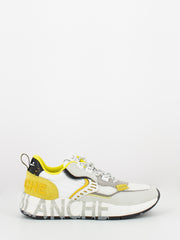 VOILE BLANCHE - Club 01 suede / operated nylon white / yellow