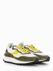 VOILE BLANCHE - Sneakers Qwark Hype M army / white